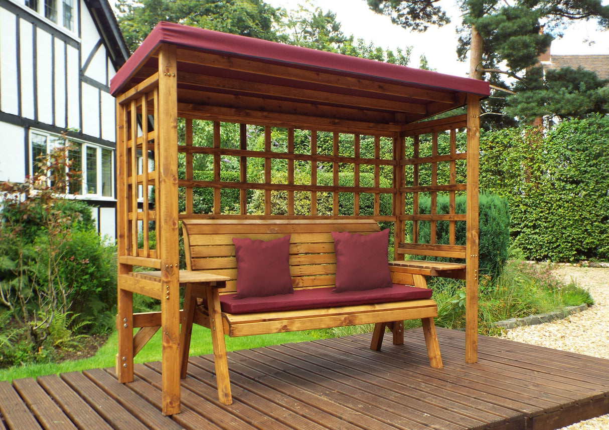 Charles Taylor Wentworth Three Seat Arbour in Burgundy (HB145B Set)