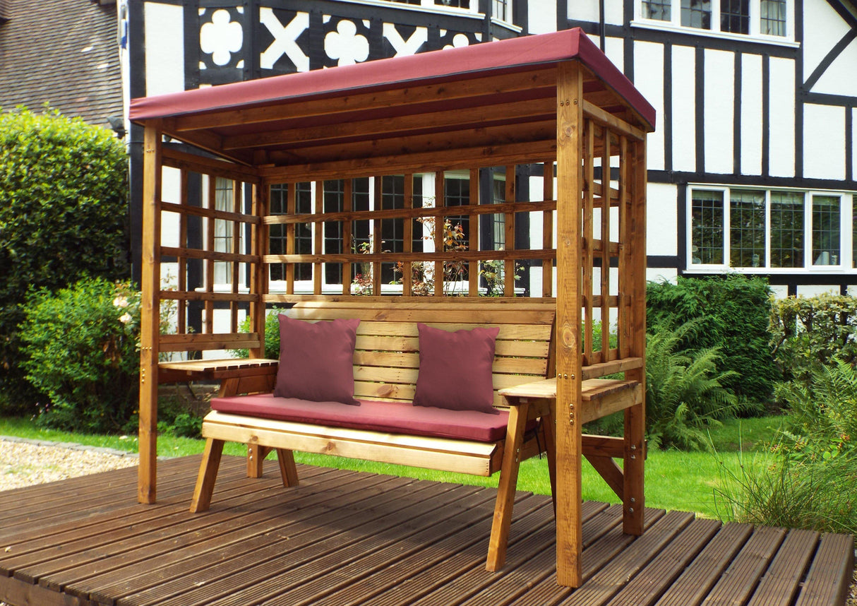 Charles Taylor Wentworth Three Seat Arbour in Burgundy (HB145B Set)