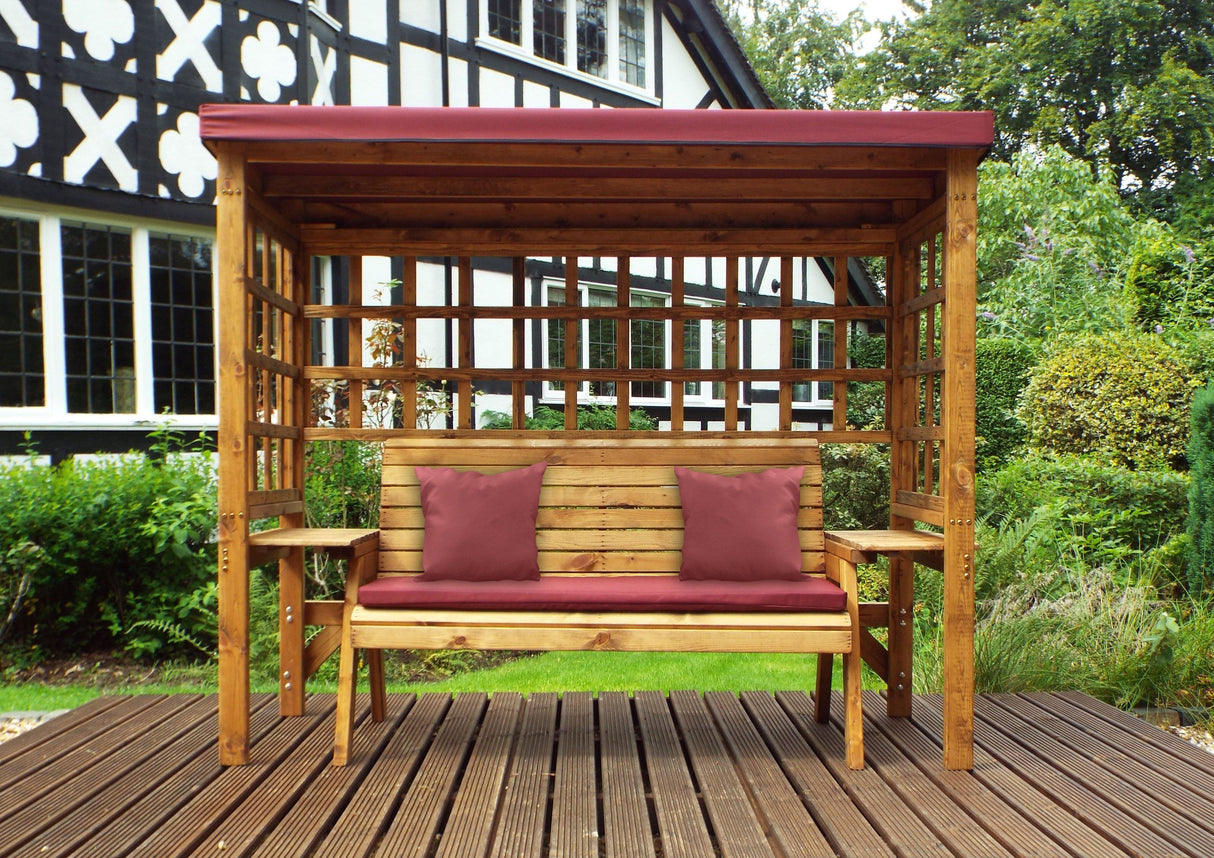 Charles Taylor Wentworth Three Seat Arbour in Burgundy (HB145B Set)