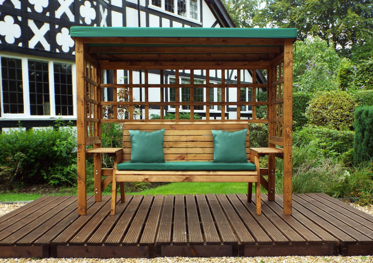 Charles Taylor Wentworth Three Seat Arbour in Green (HB145G Set)