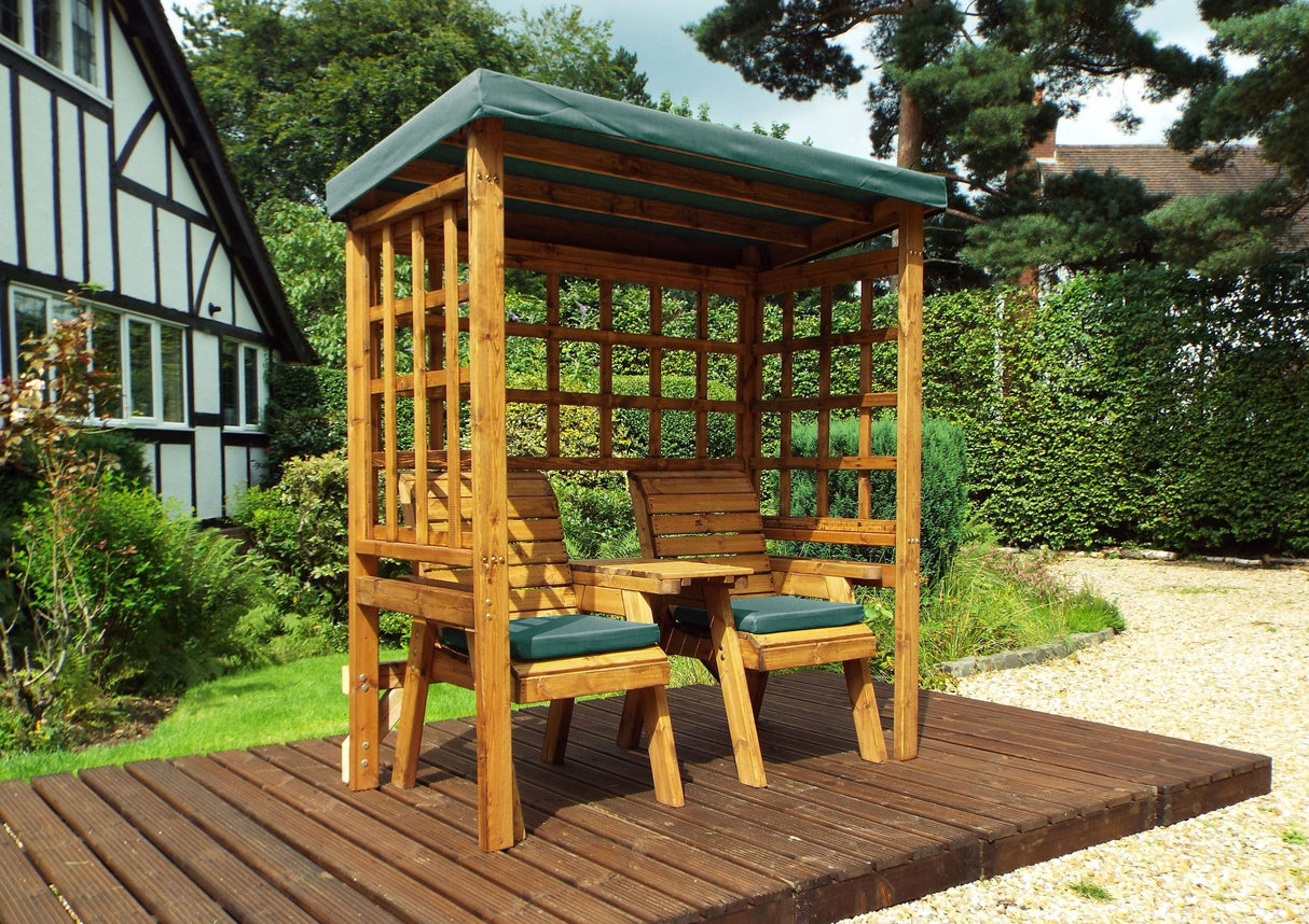 Charles Taylor Henley Twin Seat Arbour in Green (HB148G Set)