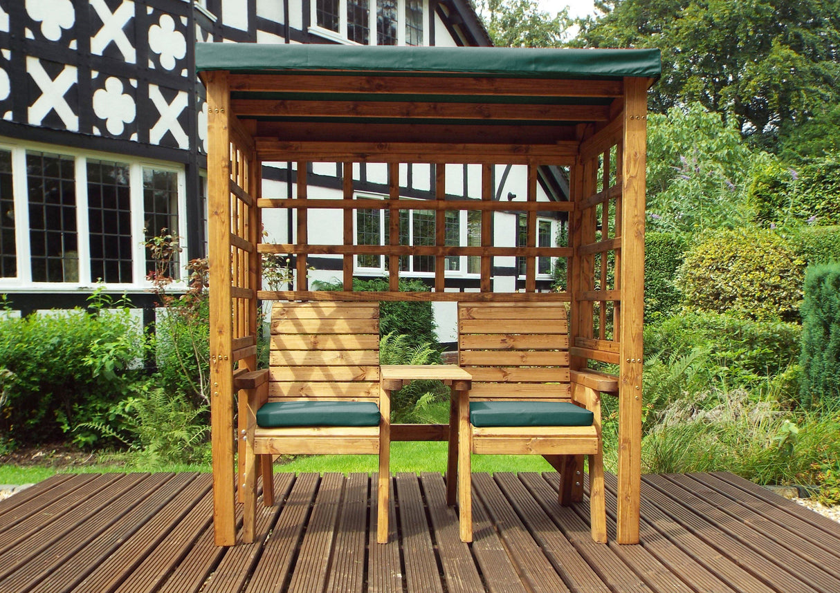 Charles Taylor Henley Twin Seat Arbour in Green (HB148G Set)