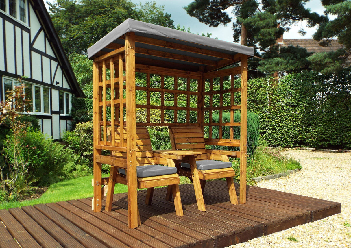 Charles Taylor Henley Twin Seat Arbour in Grey (HB148GR Set)