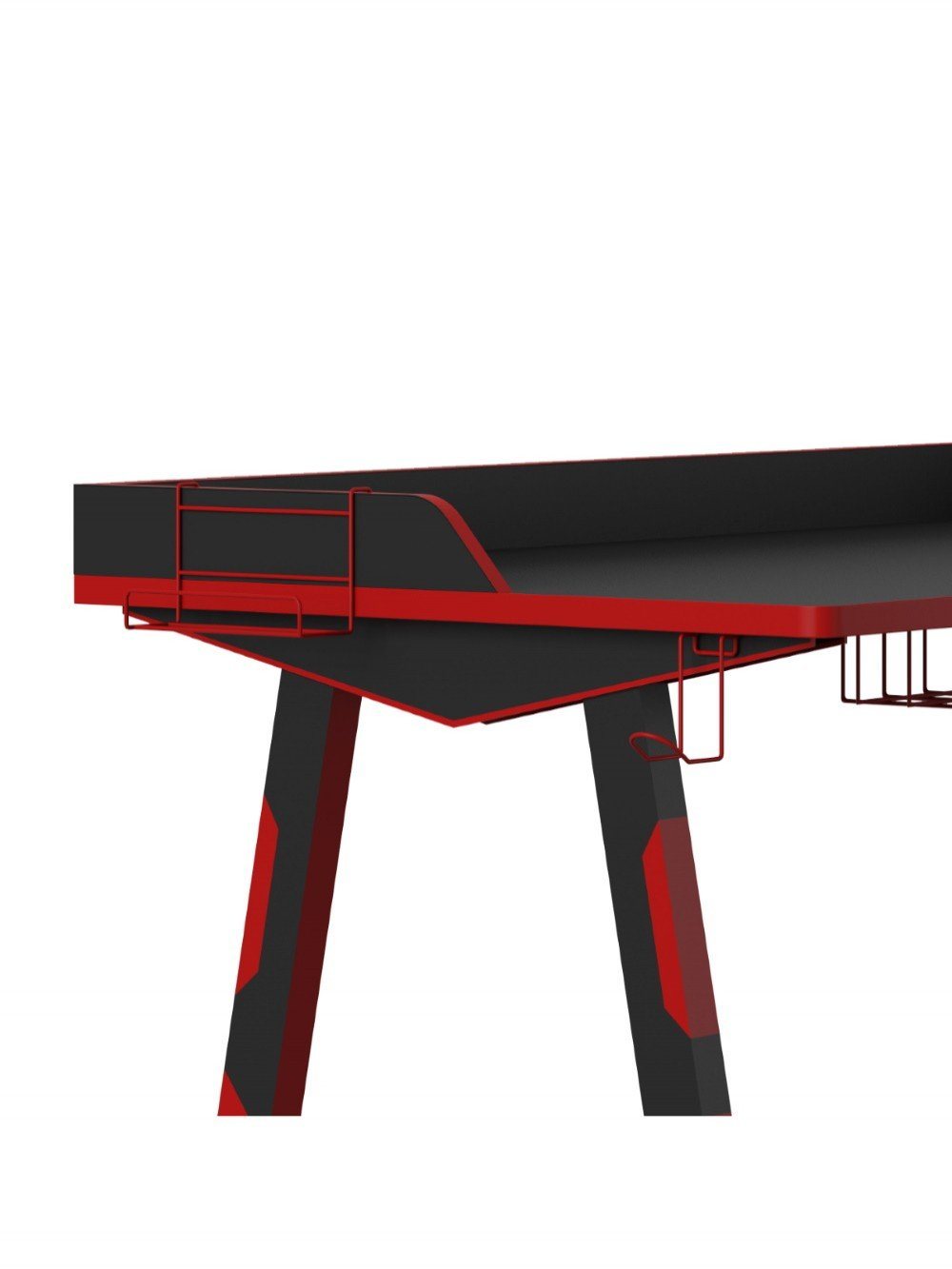 Alphason Fuego Red and Black Gaming Home Office Desk (AW9230)