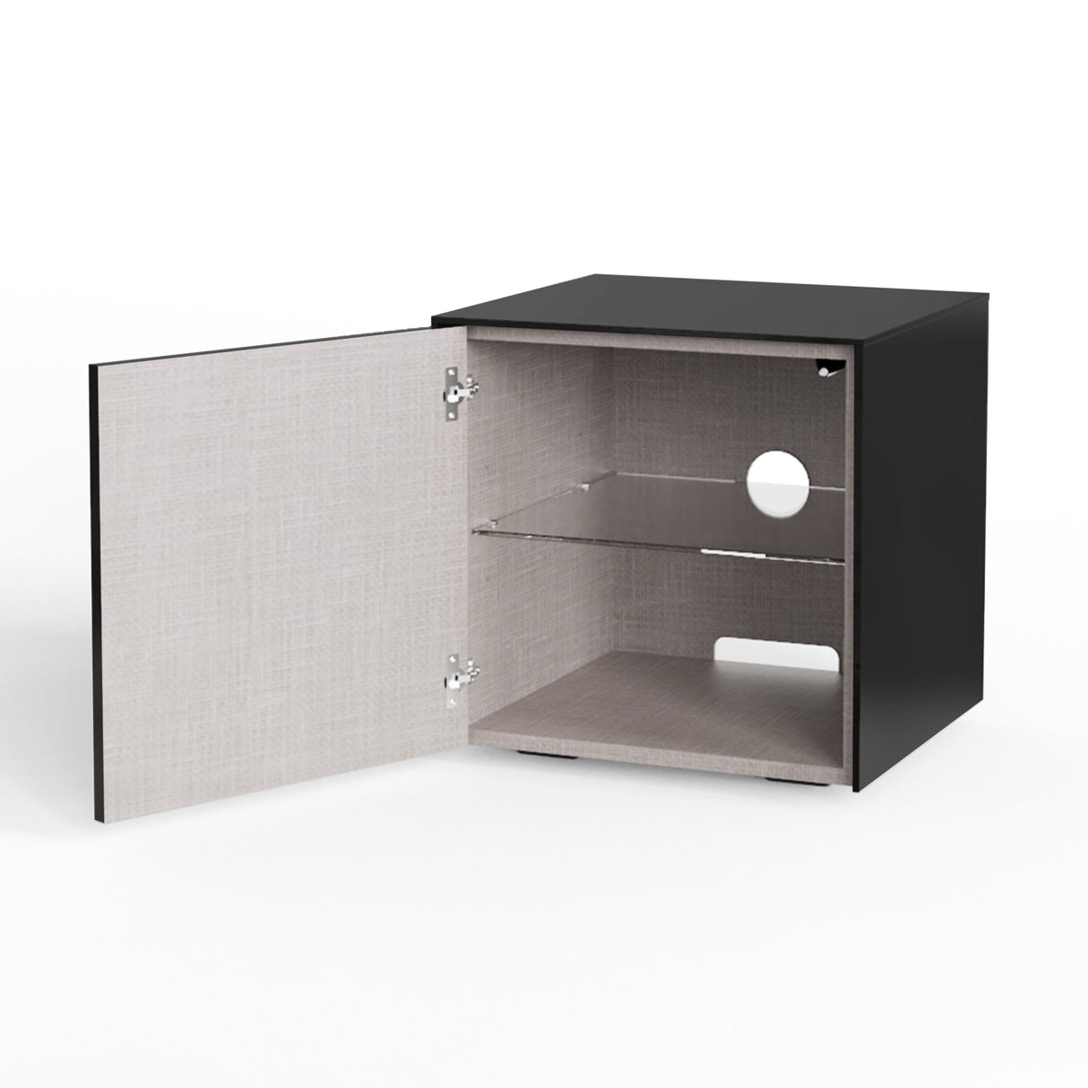 Frank Olsen High Gloss Black Lamp Table with LED Lighting