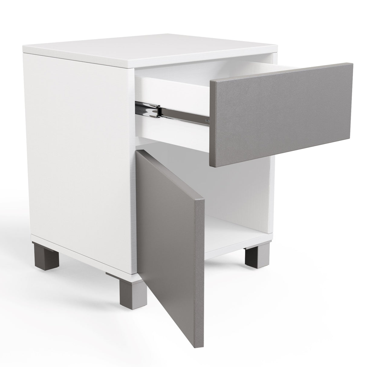 Frank Olsen LED Smart Click Side Table White & Grey