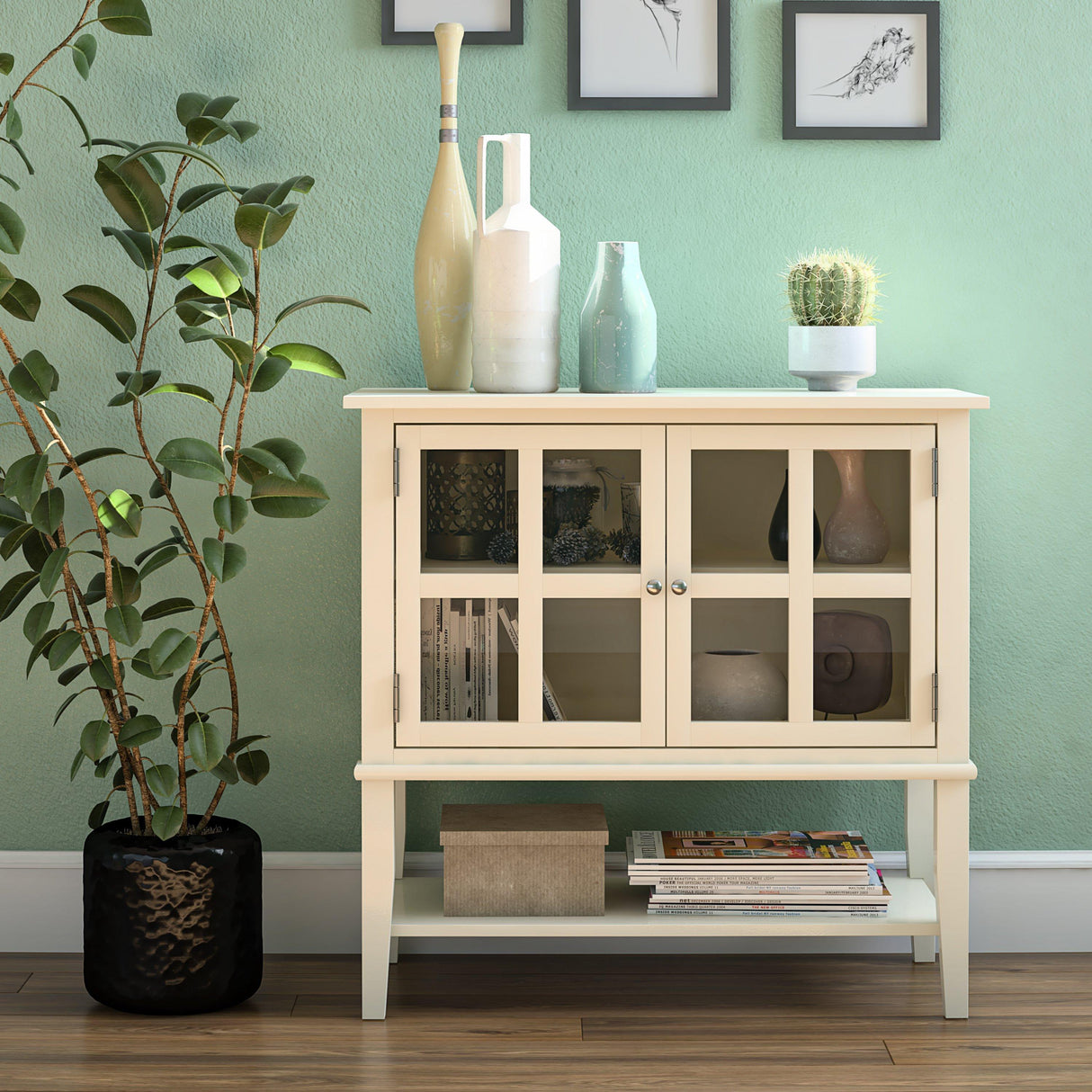 Dorel Home Franklin Range Storage Cabinet in White