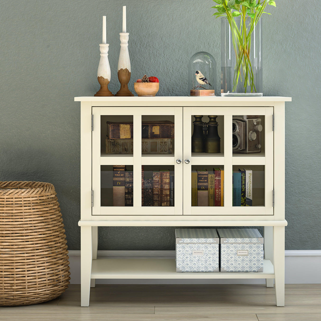Dorel Home Franklin Range Storage Cabinet in White