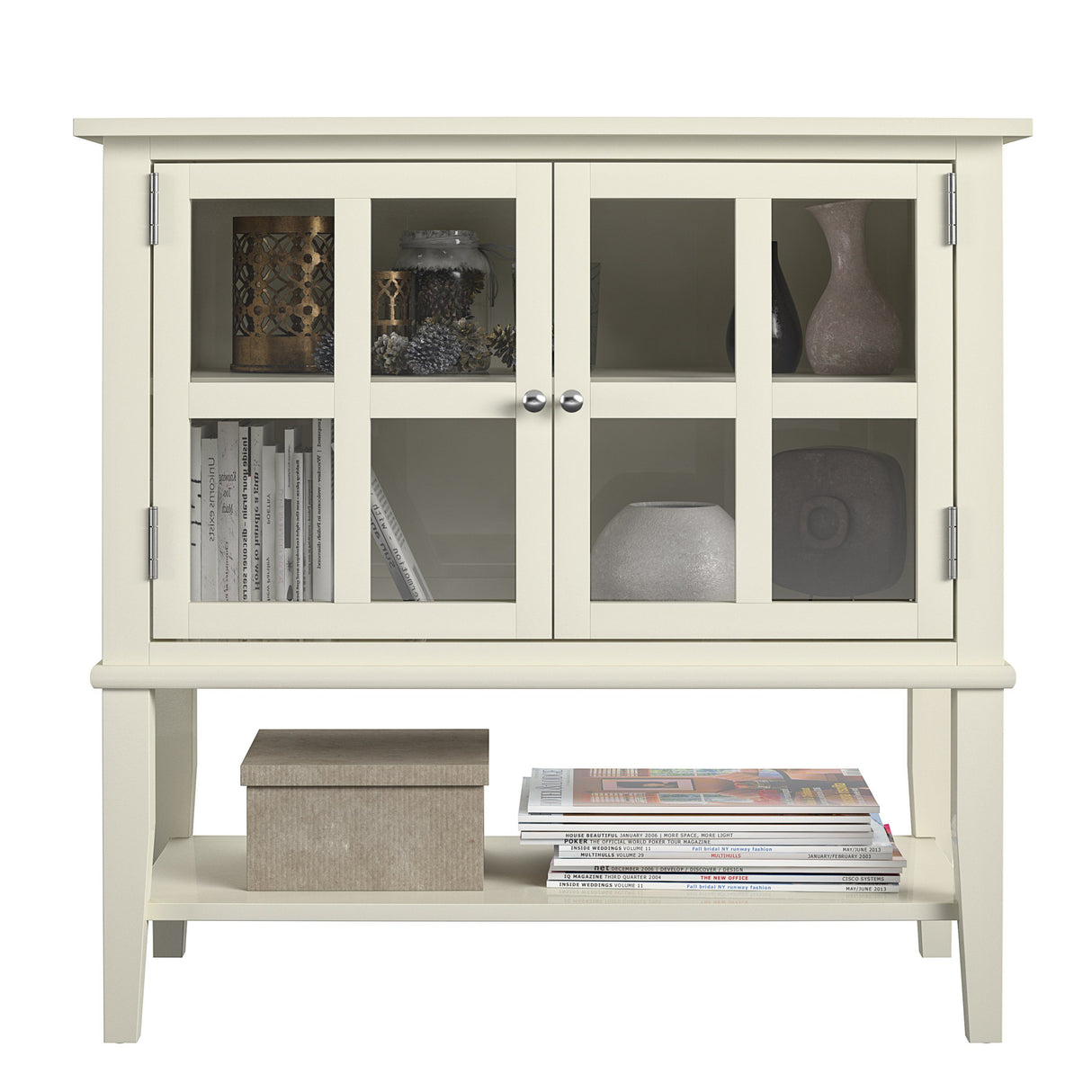 Dorel Home Franklin Range Storage Cabinet in White