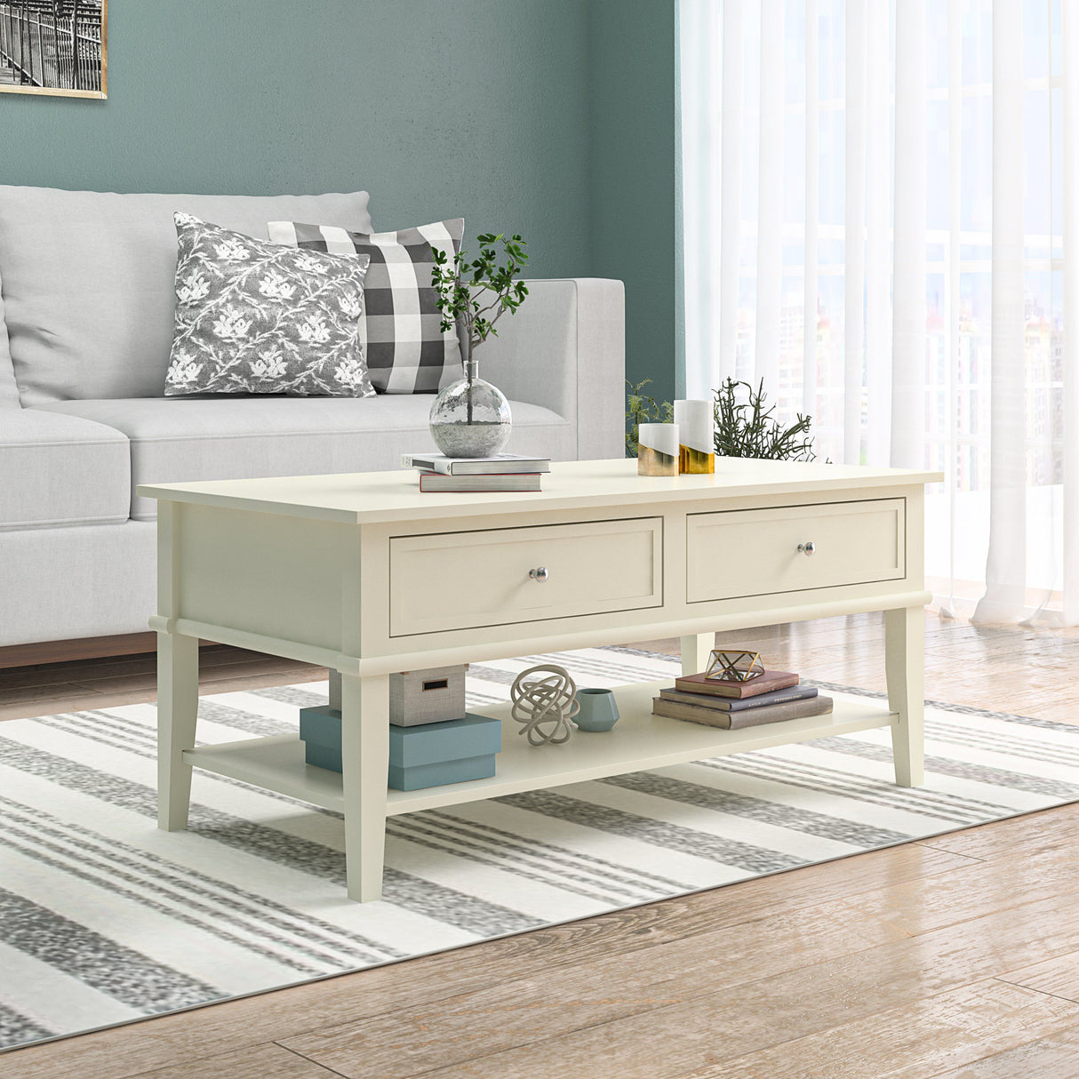 Dorel Home Franklin Range Coffee Table in White