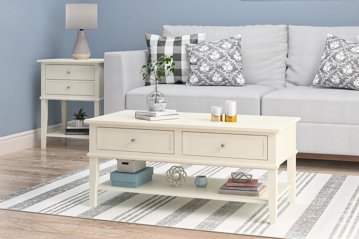 Dorel Home Franklin Range Coffee Table in White