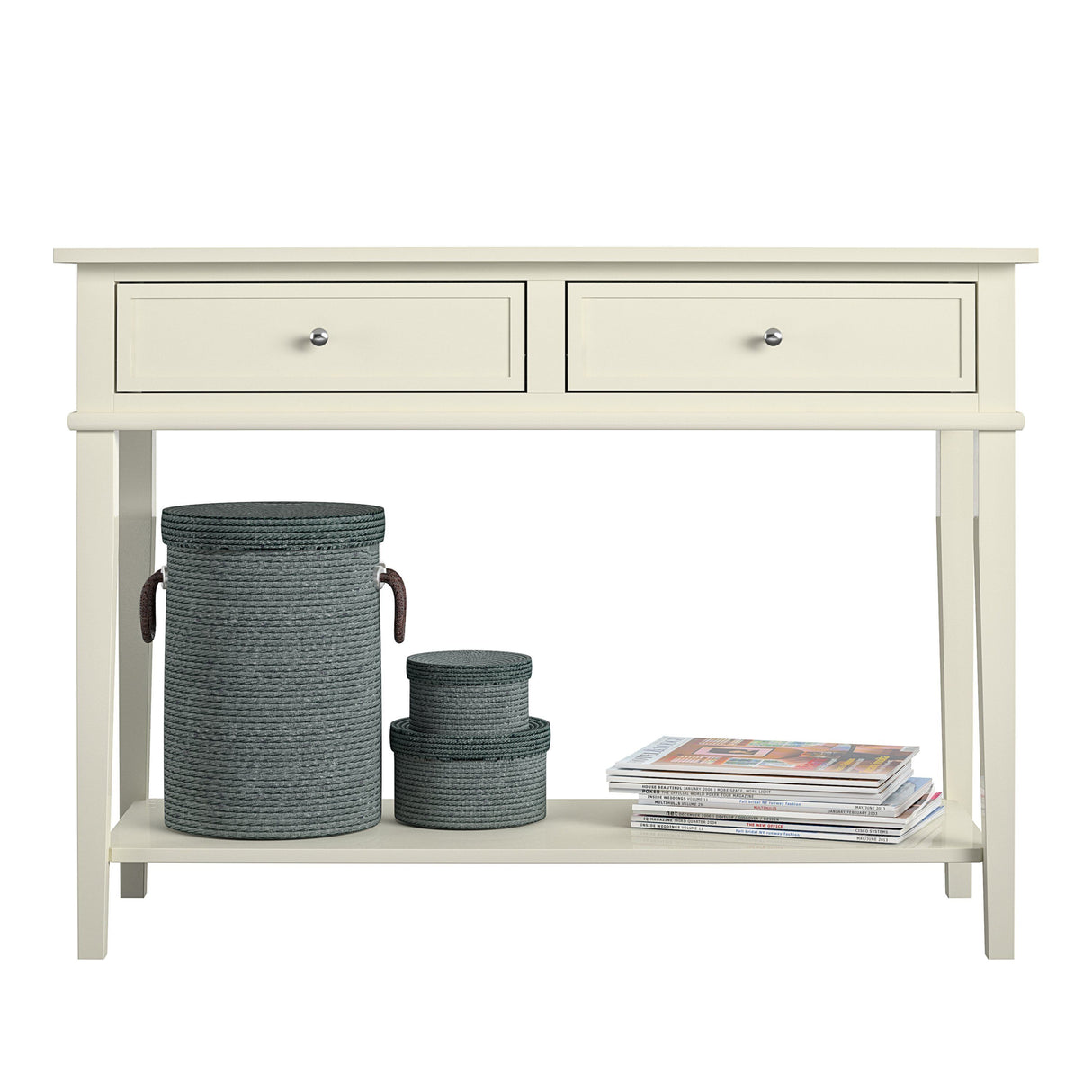 Dorel Home Franklin Range Console Table in White
