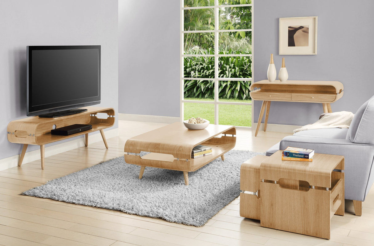 Jual Havana Curved Oak Nest of Tables (JF706 NEST OF TABLES OAK)