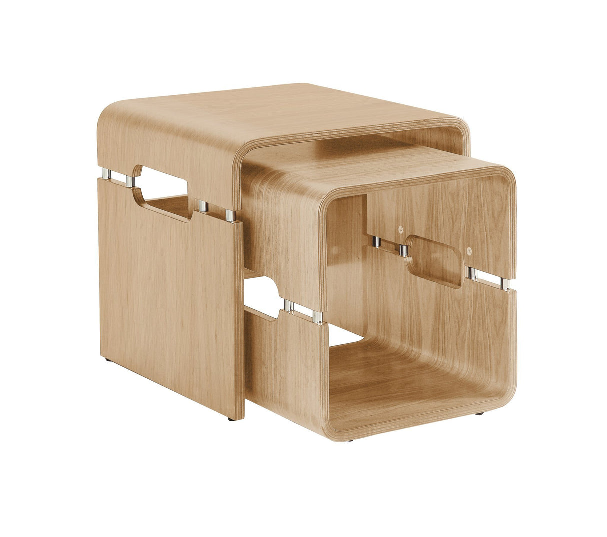 Jual Havana Curved Oak Nest of Tables (JF706 NEST OF TABLES OAK)