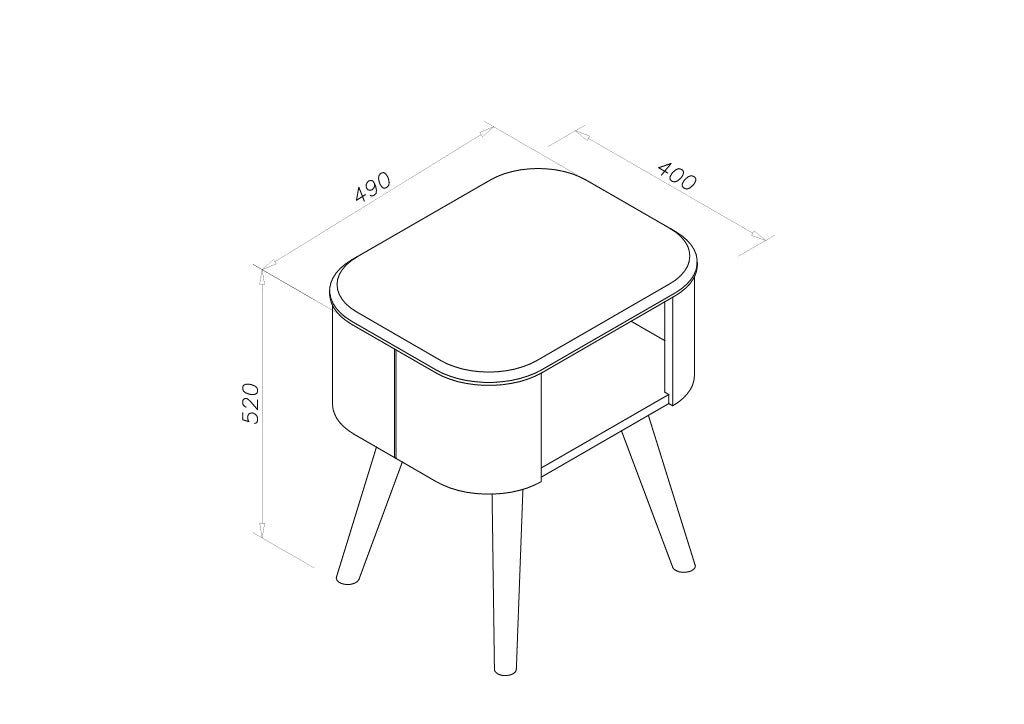 Jual Oslo Oak Lamp Table (JF812 OAK)
