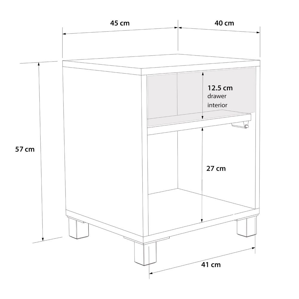 Frank Olsen LED Smart Click Side Table White & Grey