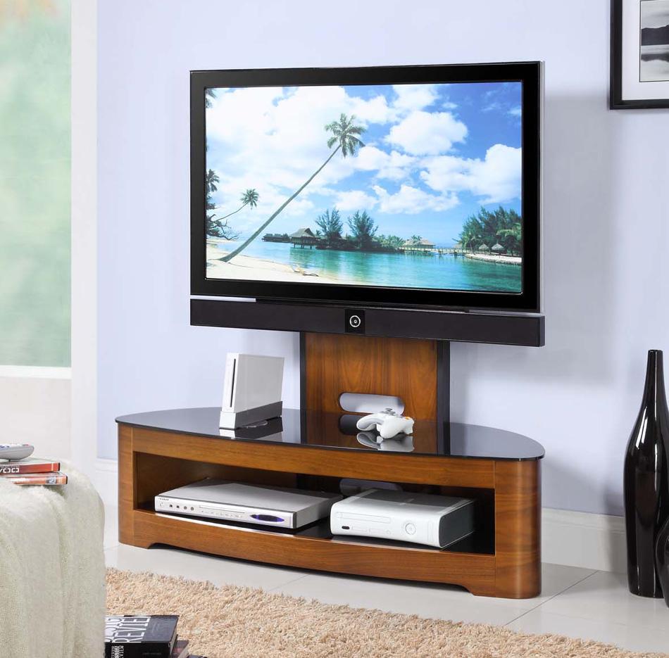 Jual Florence Curved Walnut Cantilever TV Stand (JF209 WB)