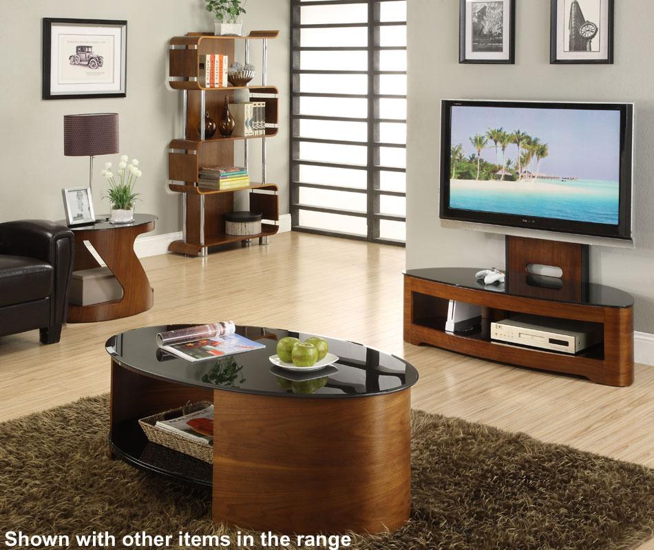 Jual Florence Curved Walnut Cantilever TV Stand (JF209 WB)
