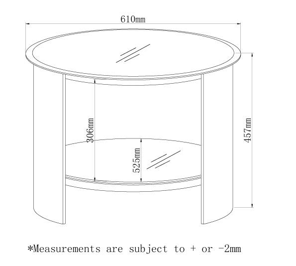 Jual San Marino Curved Oak Round Lamp Table (JF303 OB)