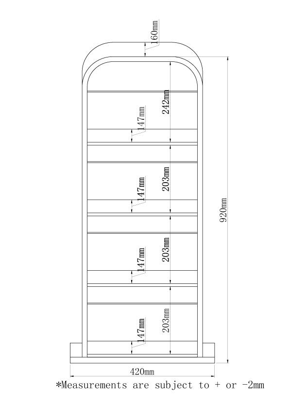 Jual San Marino Curved Walnut DVD/CD Rack (JF501)