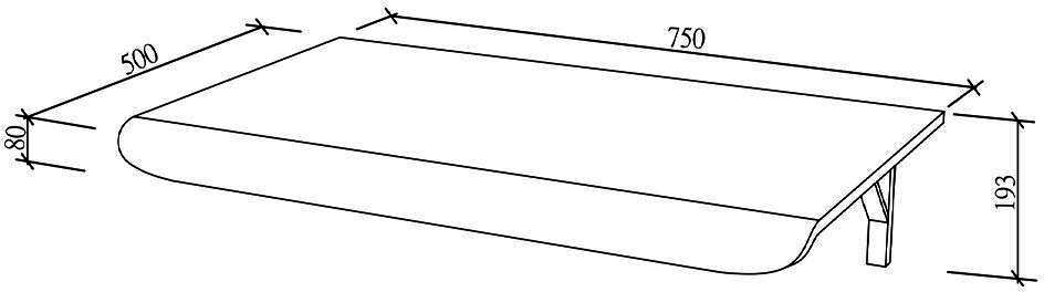 Jual Wall Mounted Foldaway Desk in Oak (PC206)