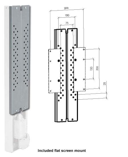 AV4-LF460 Flat Screen Lifting Mechanism 460mm Lift / Travel