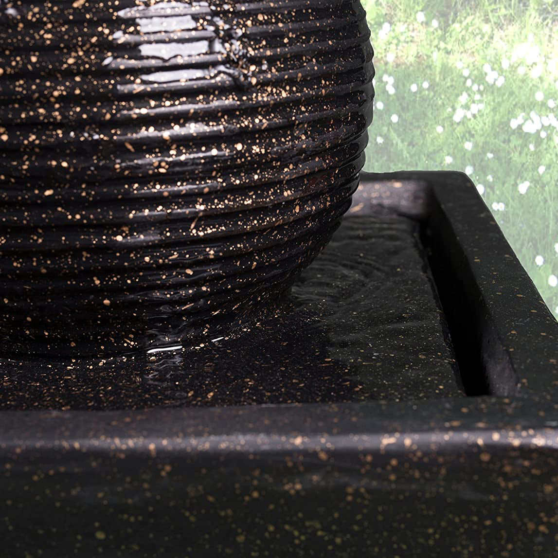 MDA Designs Sequanna Garden Water Feature with LED Lighting