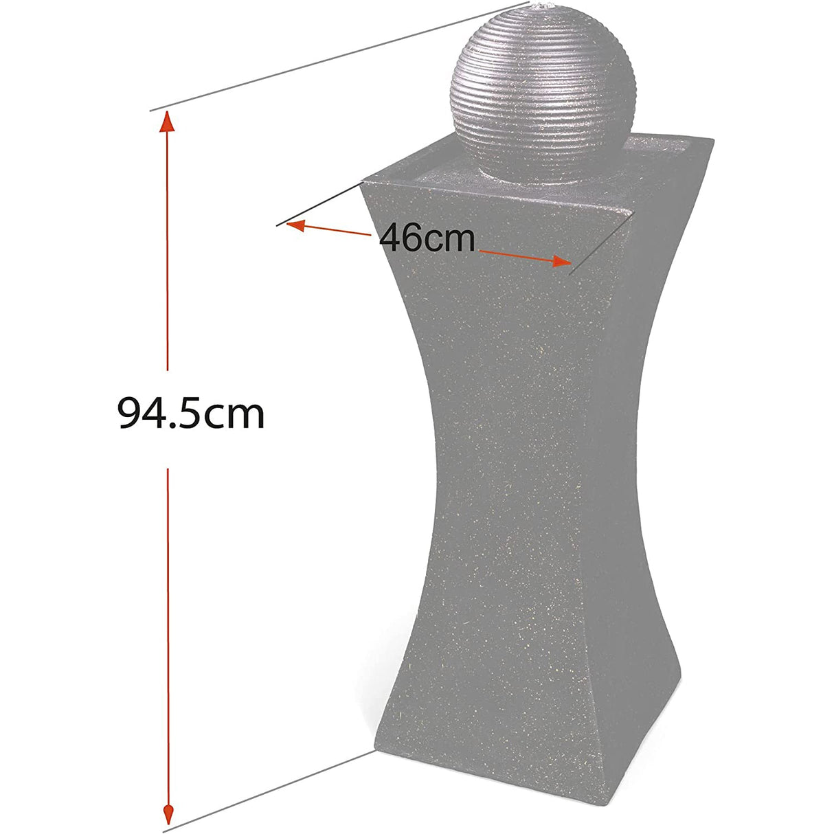 MDA Designs Sequanna Garden Water Feature with LED Lighting