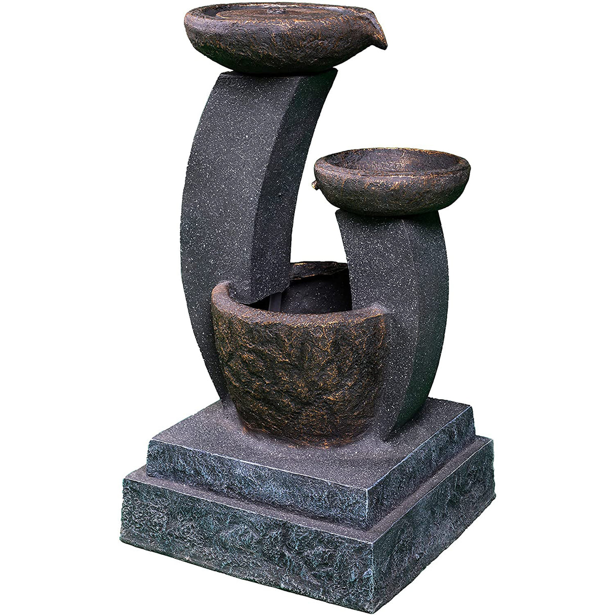 MDA Designs Shinto Garden Water Feature with LED Lighting
