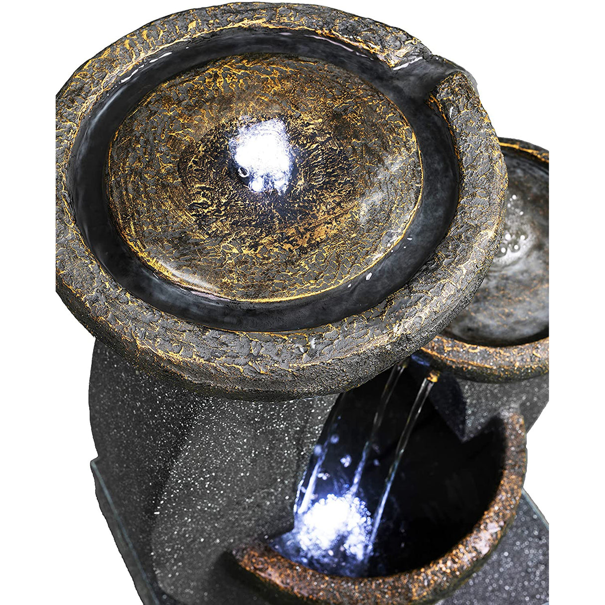 MDA Designs Shinto Garden Water Feature with LED Lighting