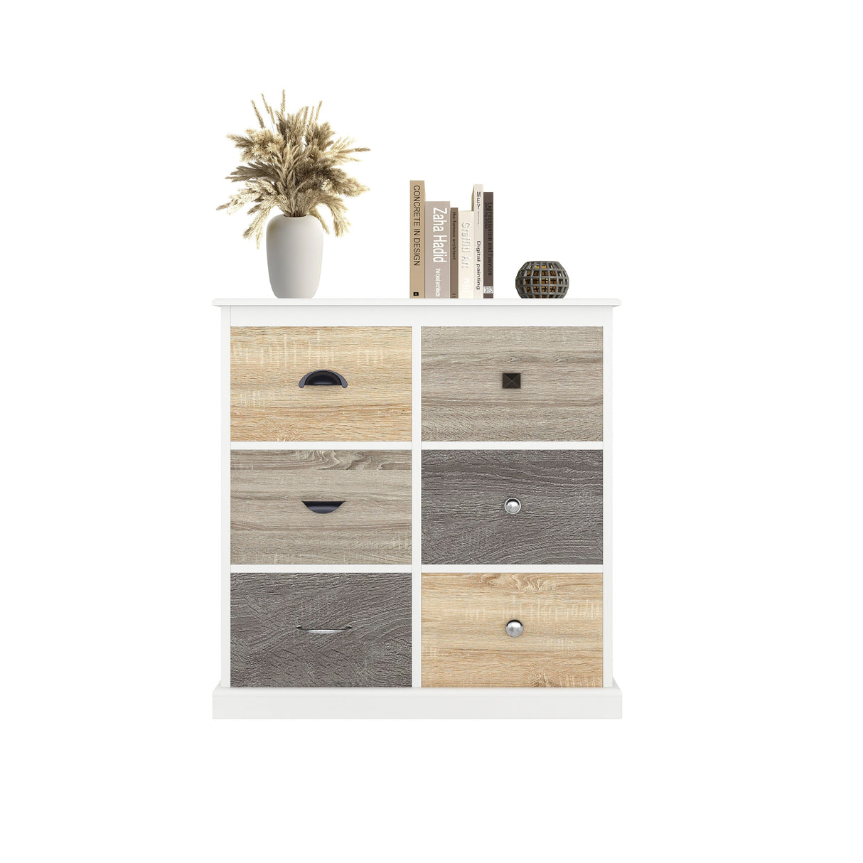 Dorel Home Mercer Range 6 Door Storage Cabinet in White