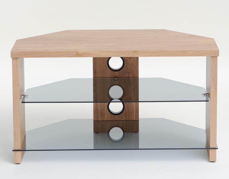 TTAP Montreal TV Stand in Oak and Clear Glass (TVS1004)