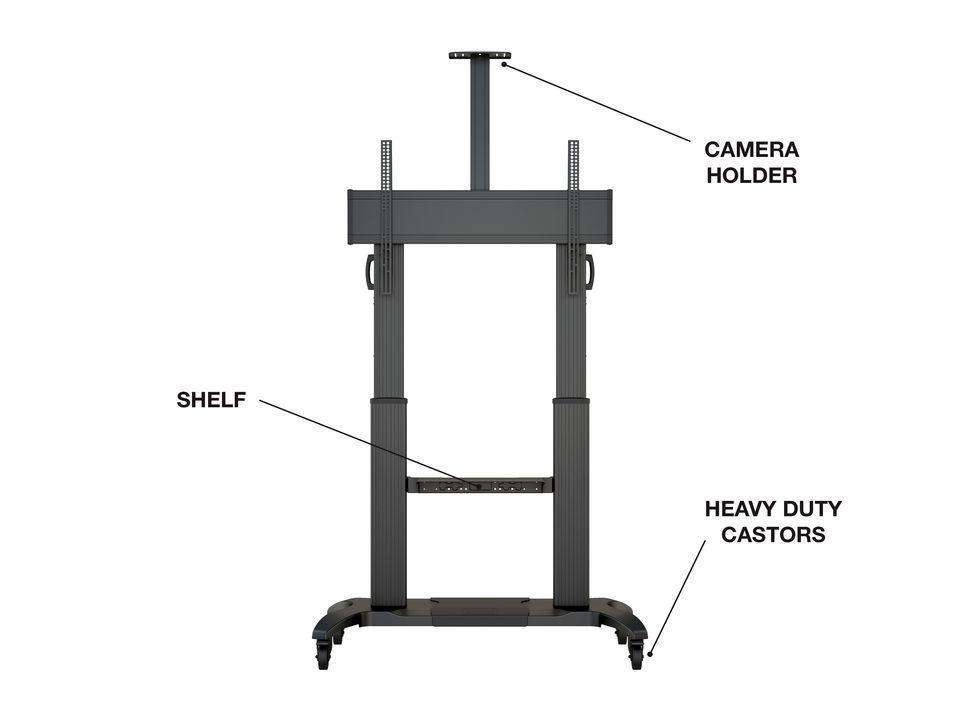 Multibrackets M Public Floorstand Dual Pillar 180 HD Height Adjustable TV Trolley