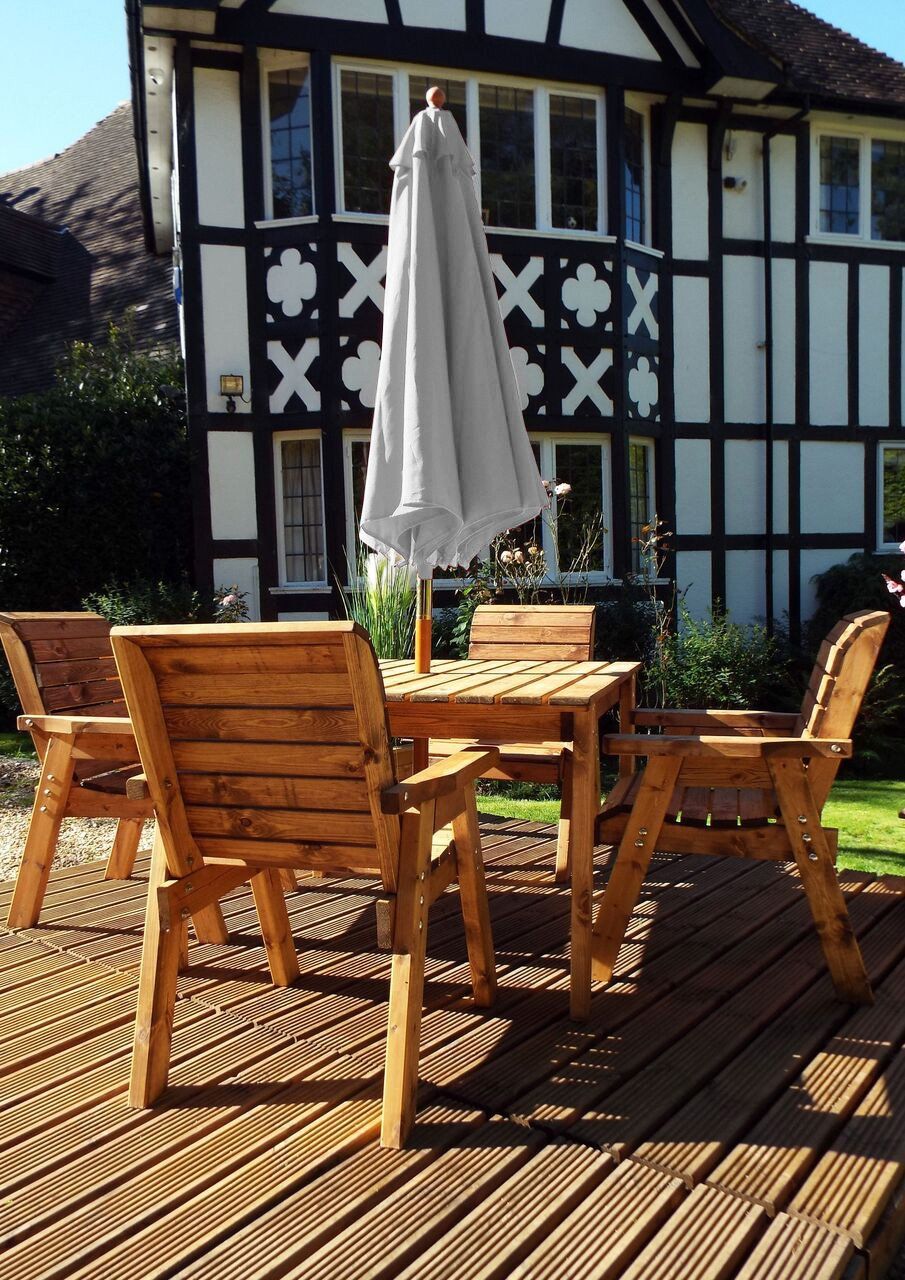 Charles Taylor Eight Seater Deluxe Square Table and Bench Set (HB81)