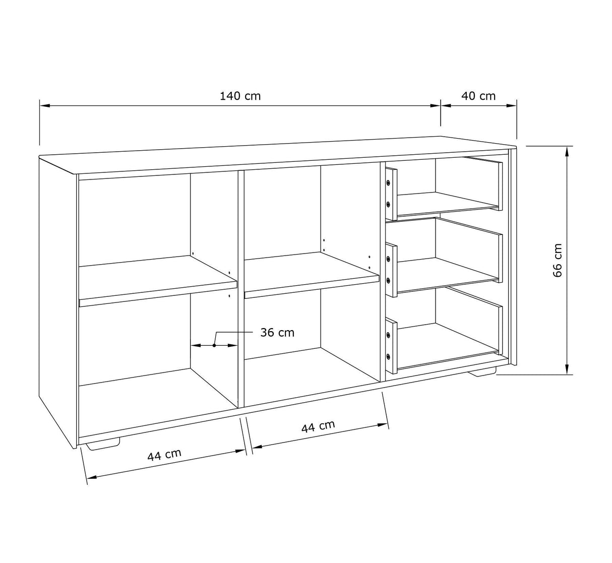 Frank Olsen Intel Range Gloss Grey Sideboard With LED Lighting