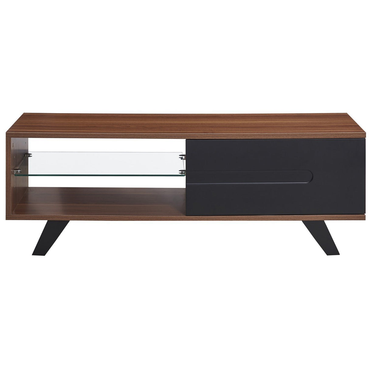 TTAP Miami TV Stand in Walnut and Black (MIA-1200-WAL)