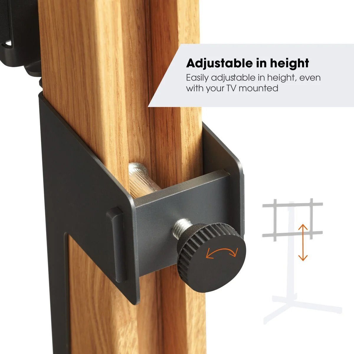 Vogels TVS 3695 TV Floor Stand in Black suits Screens up to 77 inches