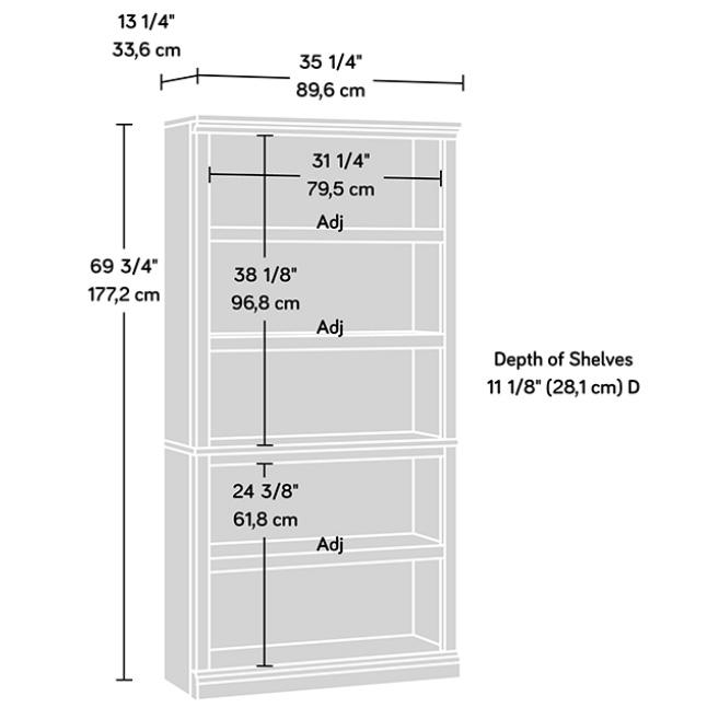 Teknik Barrister Home 5 Shelf Bookcase (5420173)
