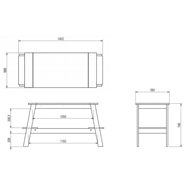 Teknik Baylor Trestle Desk in Sonoma Oak (7700004)