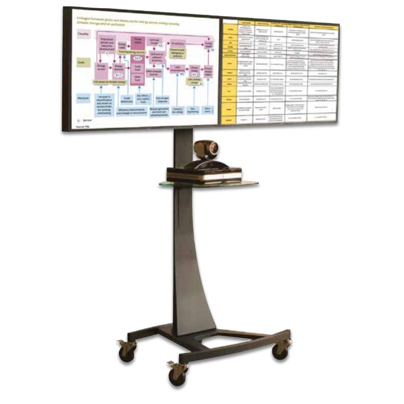 Unicol Axia AXC15T51 Video Conference TV Trolley with Universal Mount for Screens up to 57 inch