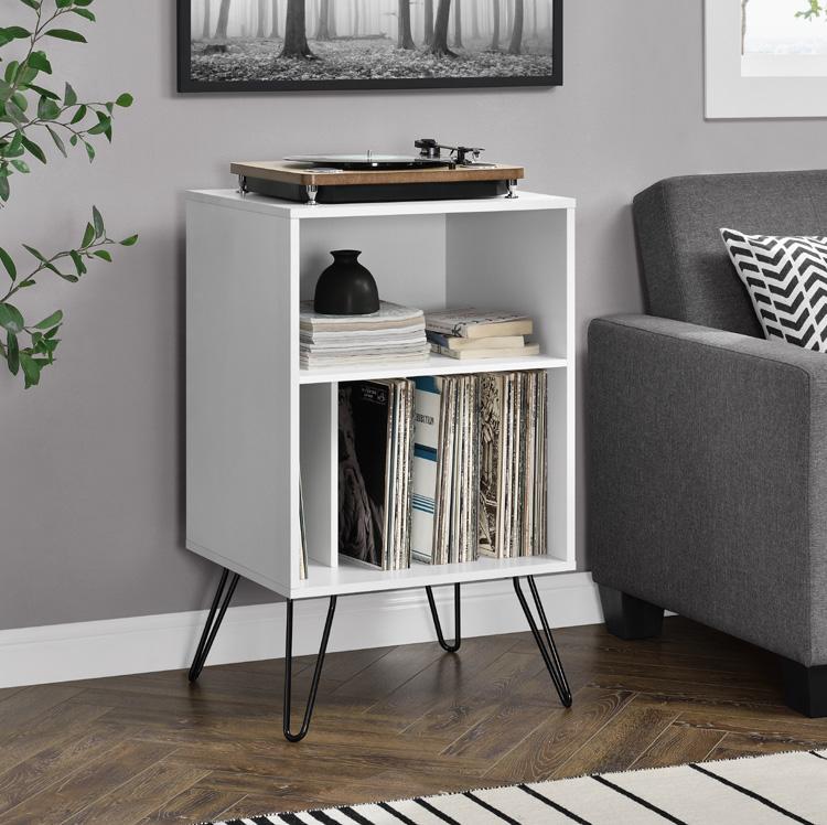 Dorel Home Concord Range Turntable Stand in White