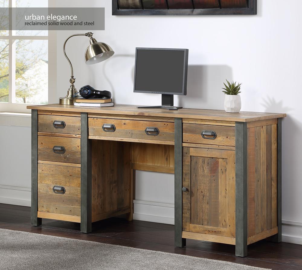 Baumhaus Urban Elegance - Reclaimed Twin Pedestal Home Office Desk
