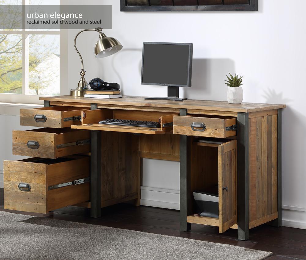 Baumhaus Urban Elegance - Reclaimed Twin Pedestal Home Office Desk
