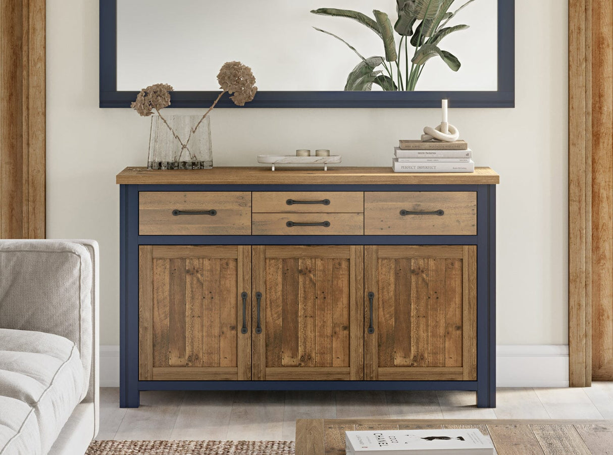 Baumhaus Splash of Blue - Sideboard 3 Door / 4 Drawer (VTTB02D)