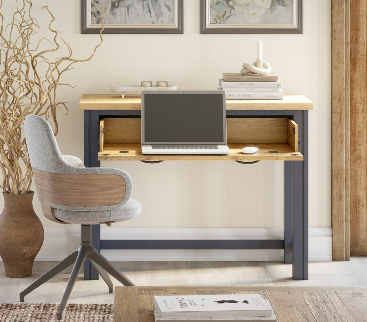 Baumhaus Splash of Blue - Hidden Spacesaver Desk (VTTB06A)
