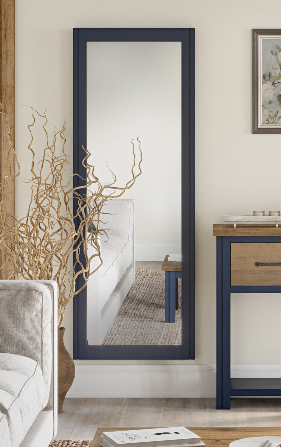 Baumhaus Splash of Blue - Extra Long Wall Mirror (Hangs Landscape & Portrait) (VTTB16A)
