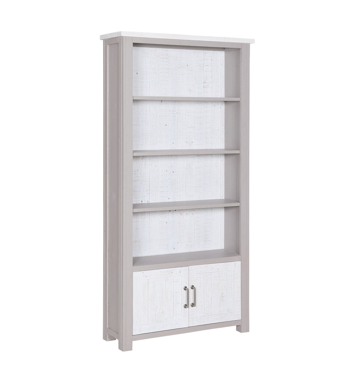 Baumhaus Greystone - Large Open Bookcase with Doors (VTTG01B)