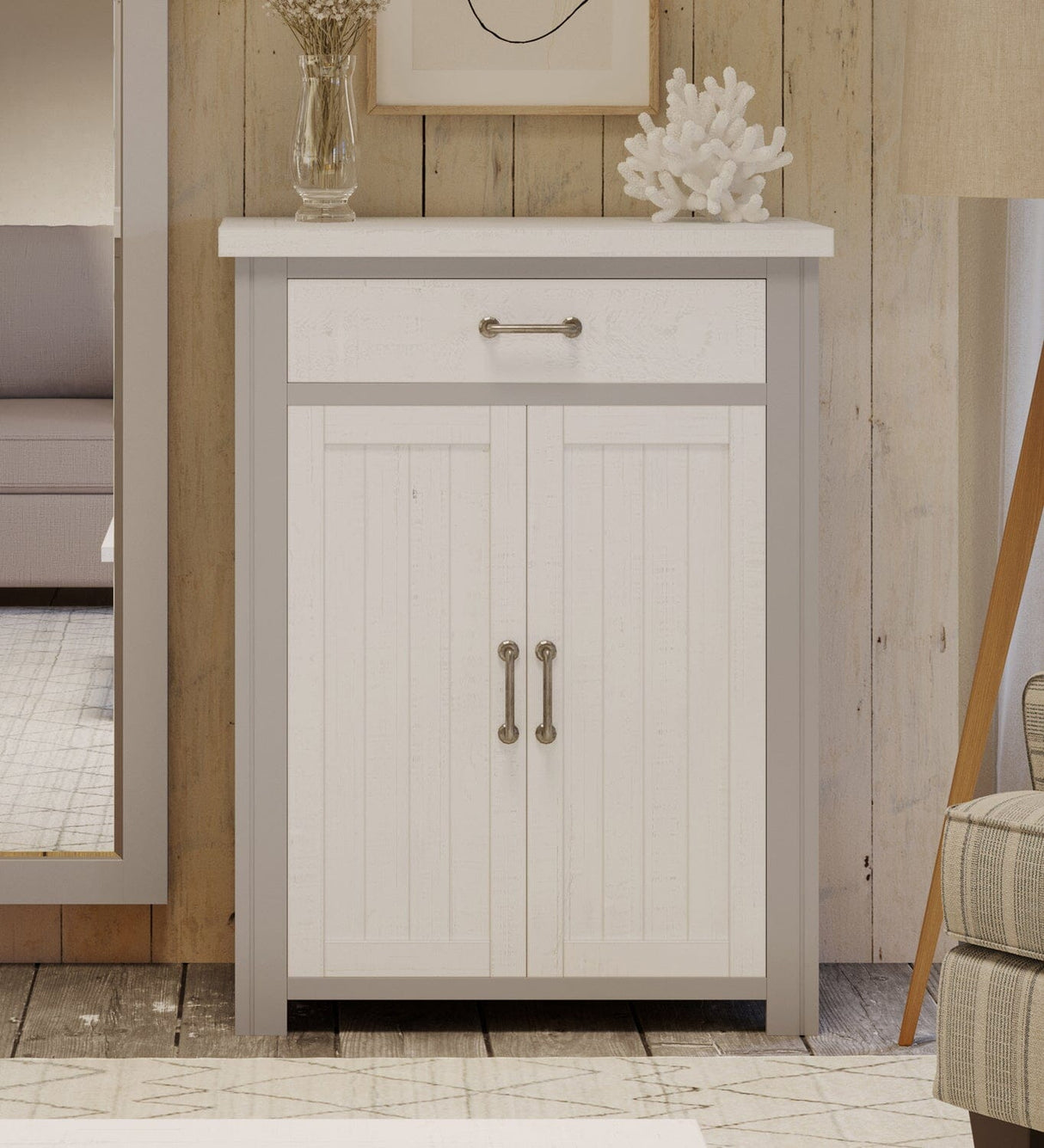Baumhaus Greystone - Shoe Storage Cupboard With Drawer (VTTG20A)