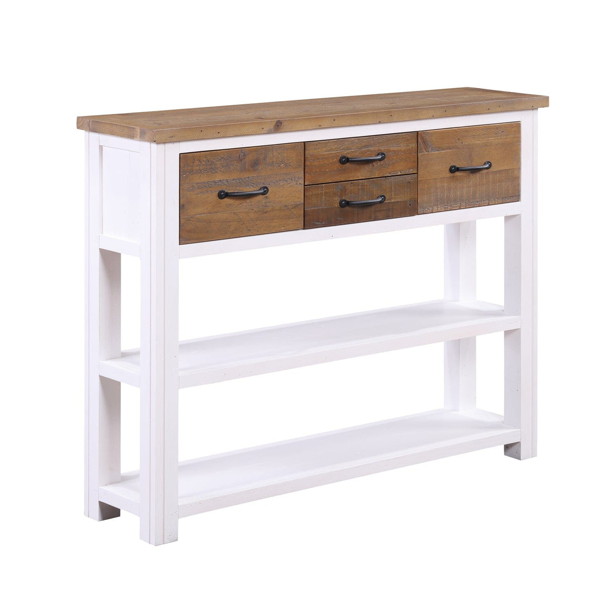 Baumhaus Splash of White - Low Bookcase / Console (VTTW02A)