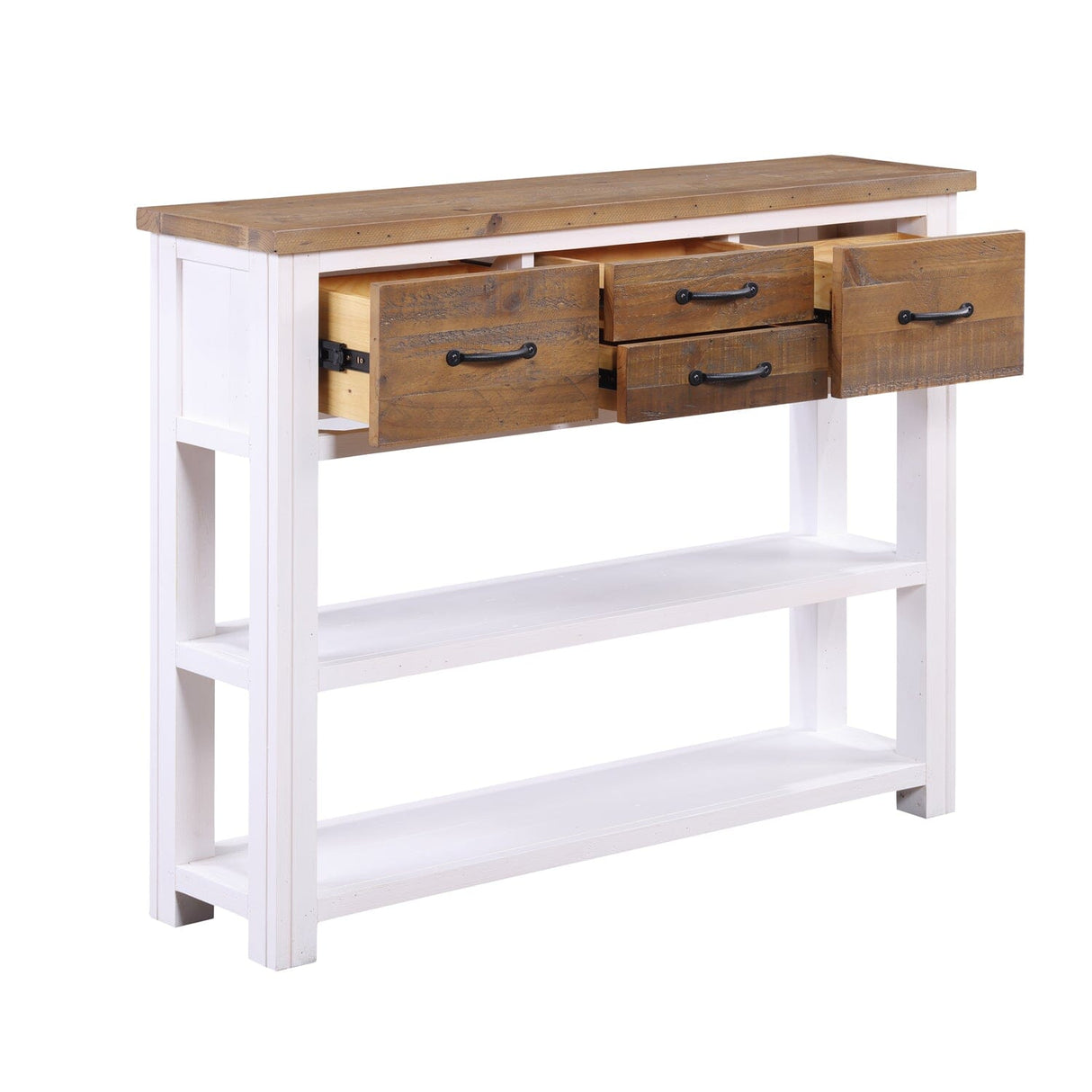 Baumhaus Splash of White - Low Bookcase / Console (VTTW02A)
